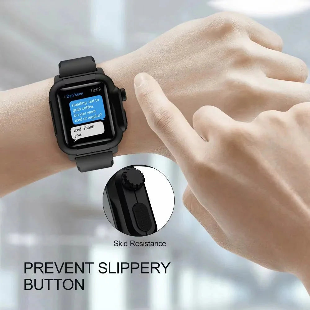 Waterproof Case And Strap Watch Anti Spier