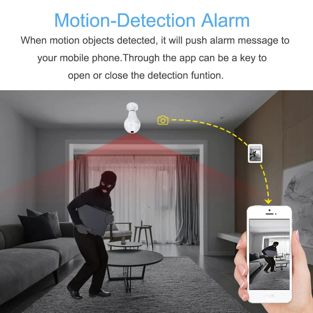 Light Bulb Shape Security Camera Anti Spier