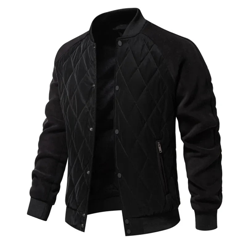 Mens Patchwork Thick Fleece Lined Jacket Anti Spier