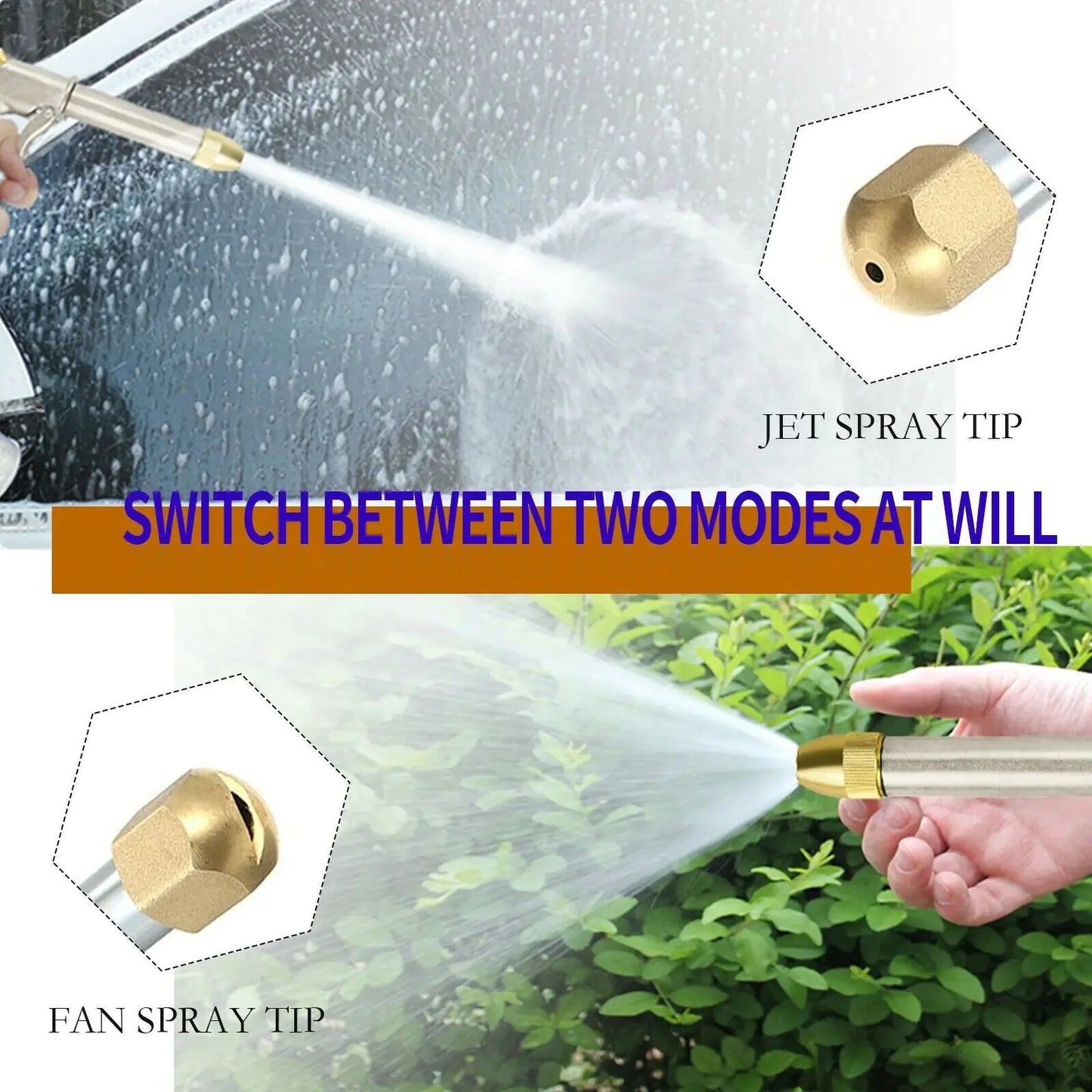 High Pressure Power Washer Water Spray Gun Nozzle Wand Attachment Garden Hose Anti Spier