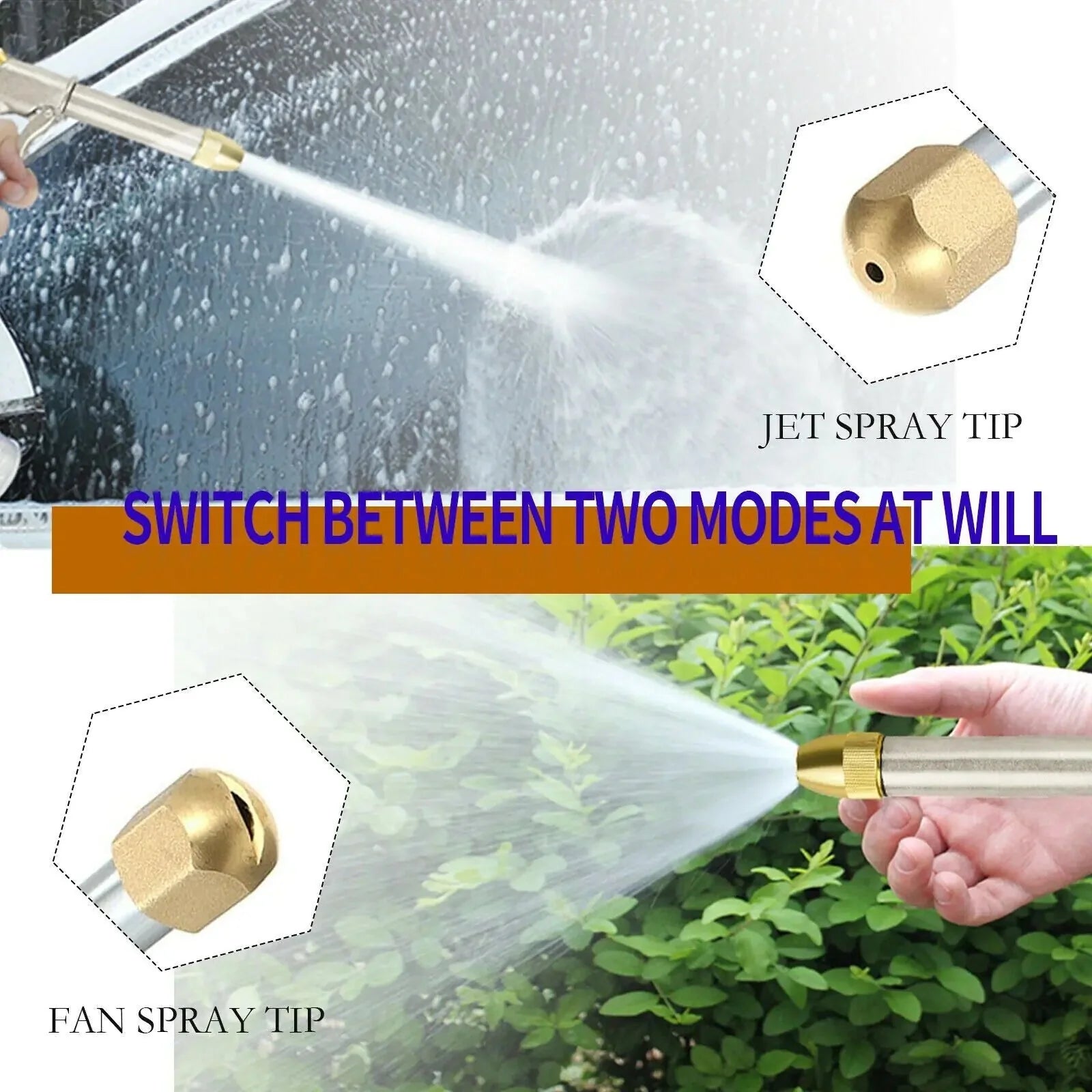 High Pressure Power Washer Water Spray Gun Nozzle Wand Attachment Garden Hose Anti Spier