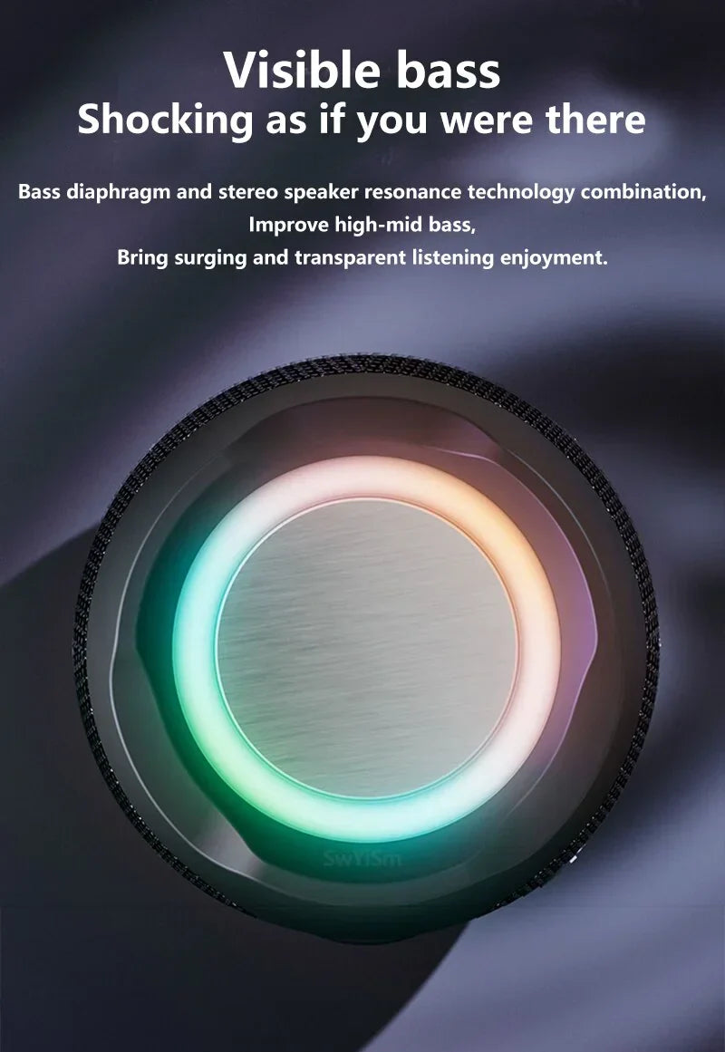 Bluetooth Speaker Wireless Waterproof Outdoor Stereo Bass USB/TF/FM Radio LOUD - Anti Spier 