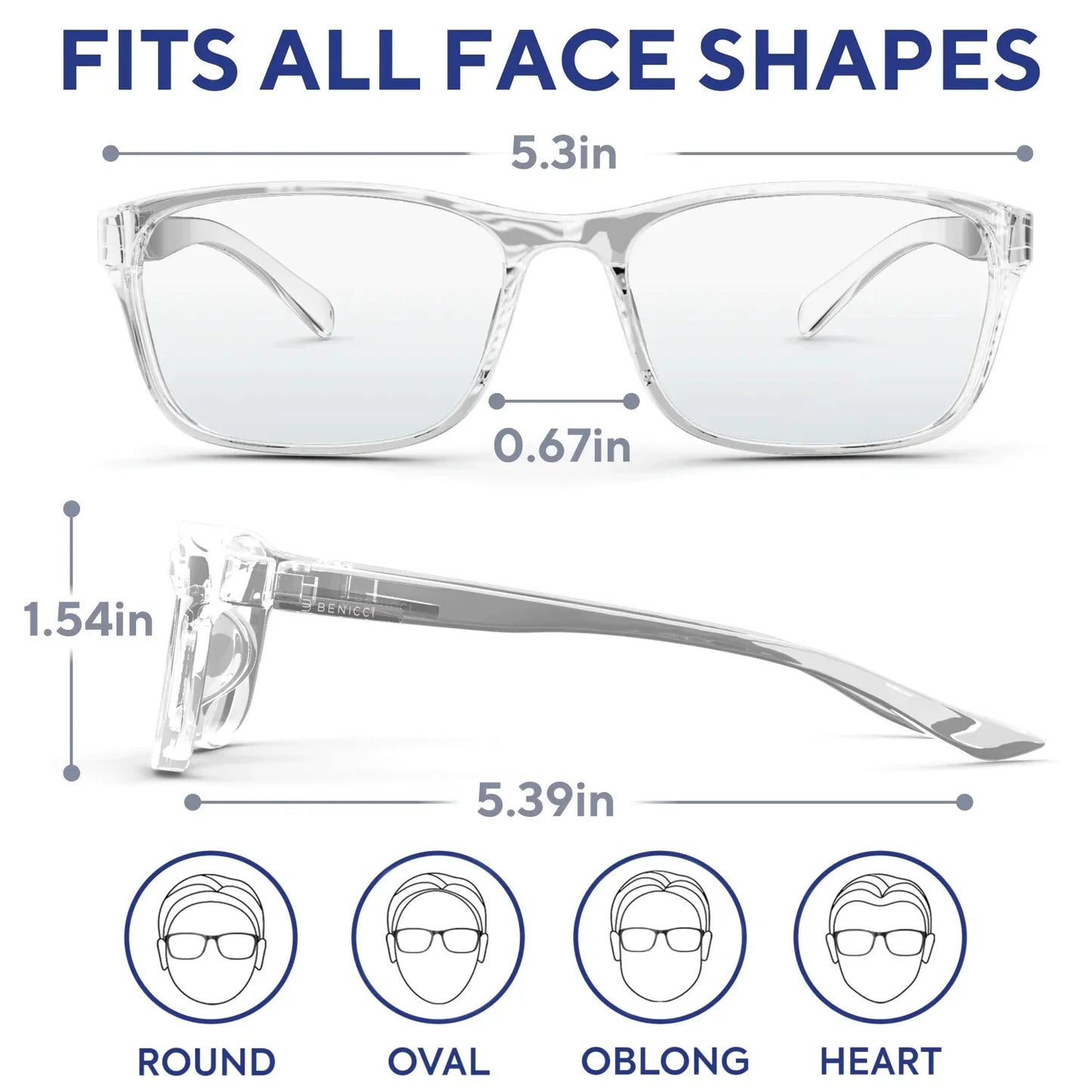 Stylish Blue Light Computer Blocking Glasses for Men and Women - Ease Digital Eye Strain, Dry Eyes, Headaches and Blurry Vision - Instantly Blocks Anti Spier