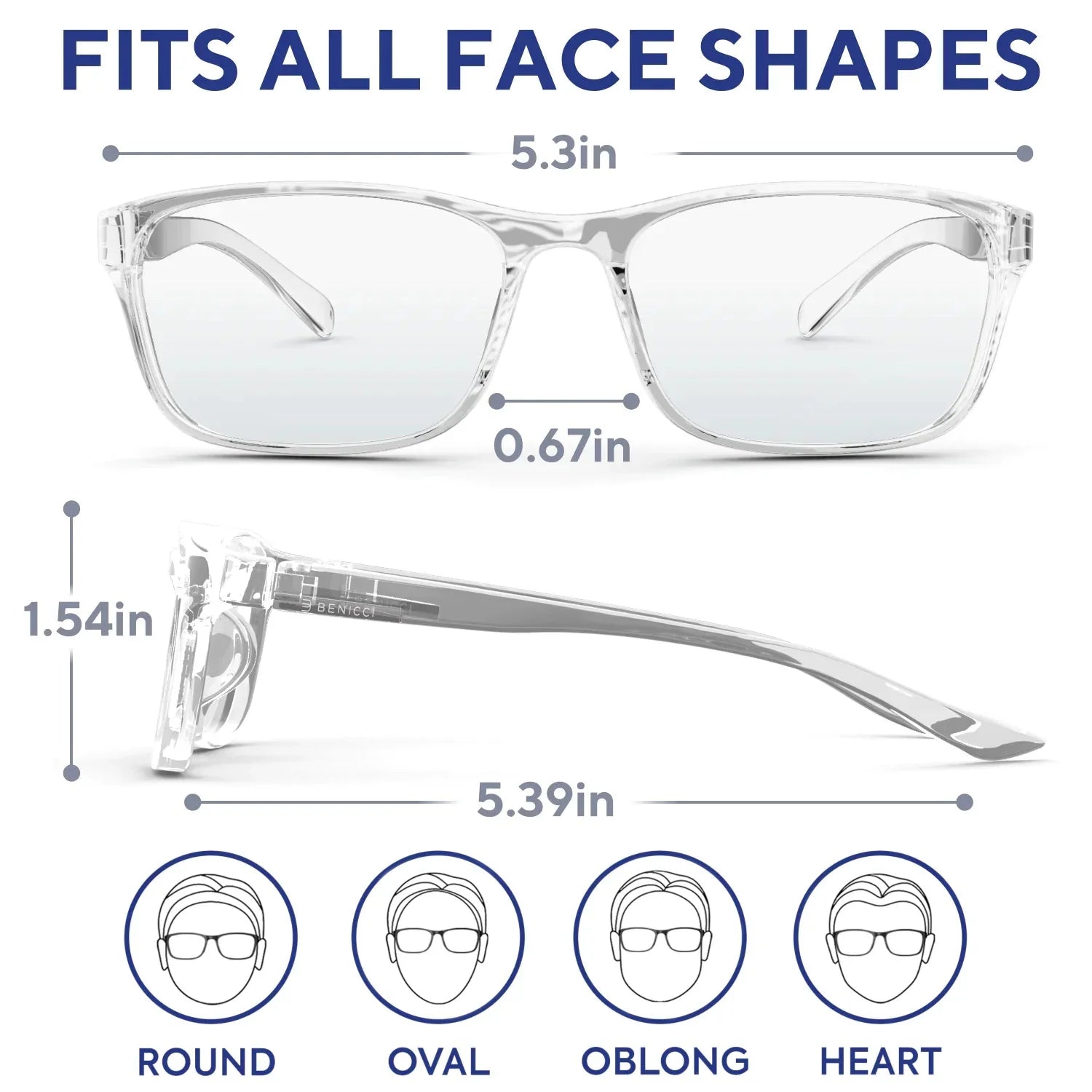 Stylish Blue Light Computer Blocking Glasses for Men and Women - Ease Digital Eye Strain, Dry Eyes, Headaches and Blurry Vision - Instantly Blocks Anti Spier