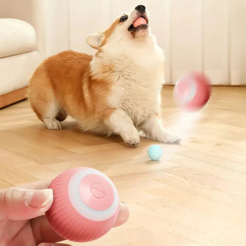 Electric Dog Toys Smart Puppy Ball Toys For Cat Small Dogs Funny Auto Rolling Ball Self-moving Puppy Games Toys Pet Accessories Anti Spier