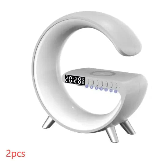 New Intelligent G Shaped LED Lamp Bluetooth Speake Wireless Charger Atmosphere Lamp App Control For Bedroom Home Decor Anti Spier