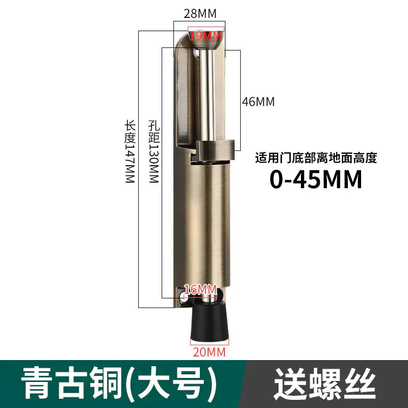 Invisible Foot-operated Door Stopper and Holder Anti Spier