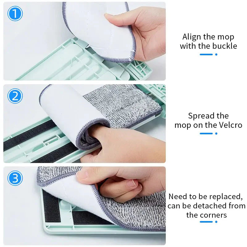 360 Hands-Free Microfiber Floor Mop Anti Spier