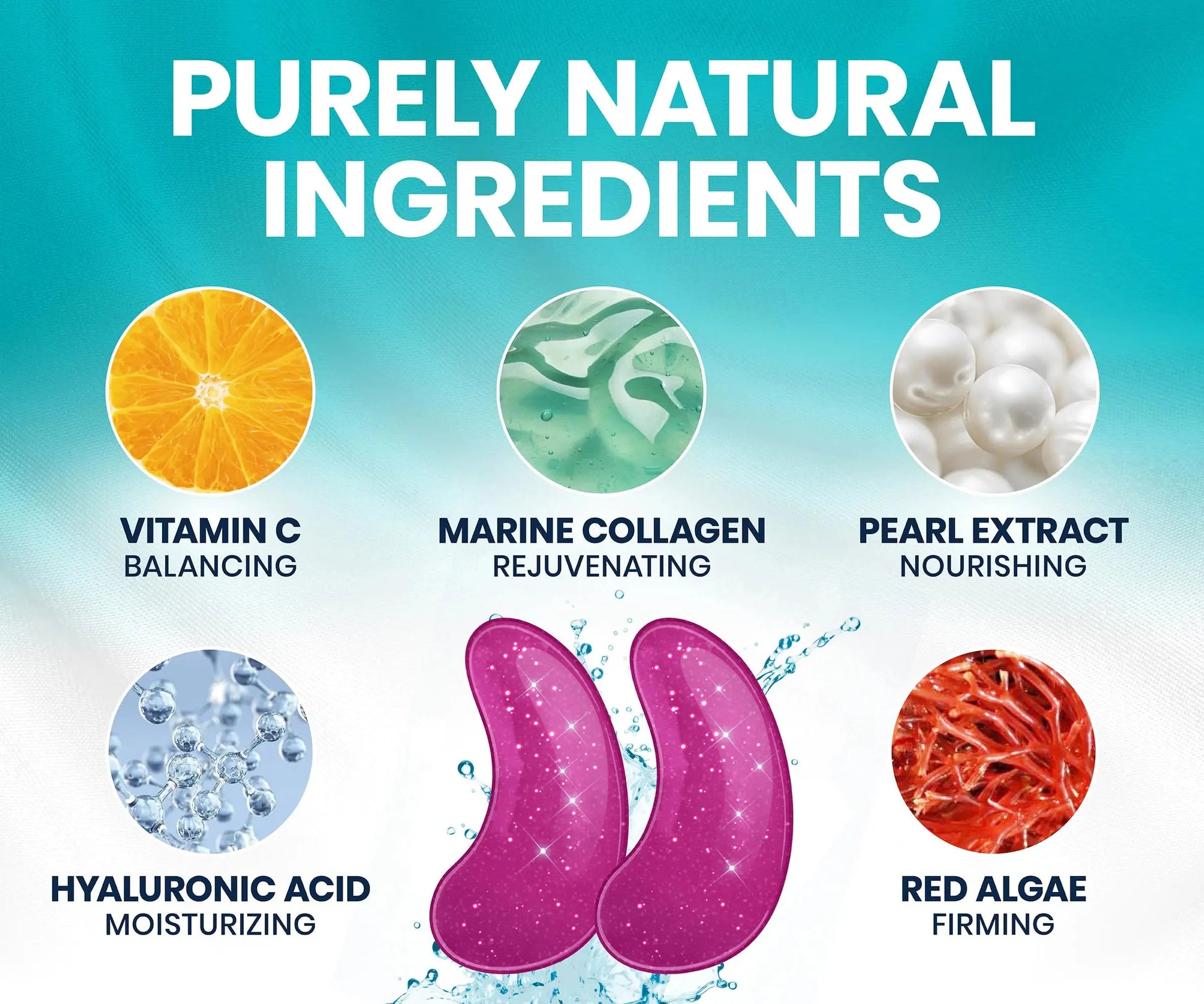 Under Eye Patches for Dark Circles and Puffy Eyes (30 Pairs), Marine Collagen Eye Mask for Puffiness with Vitamin C, Hyaluronic Acid, and Pearl Extract, Eye Gel Pads for Dark Circles and Puffiness 30 Count (Pack of 1) Anti Spier