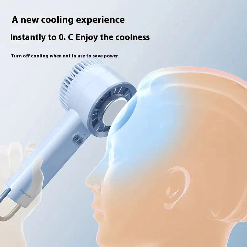 2024 Summer Gadget Handheld Turbo Jet Fan Mini Portable Ice Cold Fan Generation Brushless Motor Wind High Speed Duct Fans Violent Blower Anti Spier