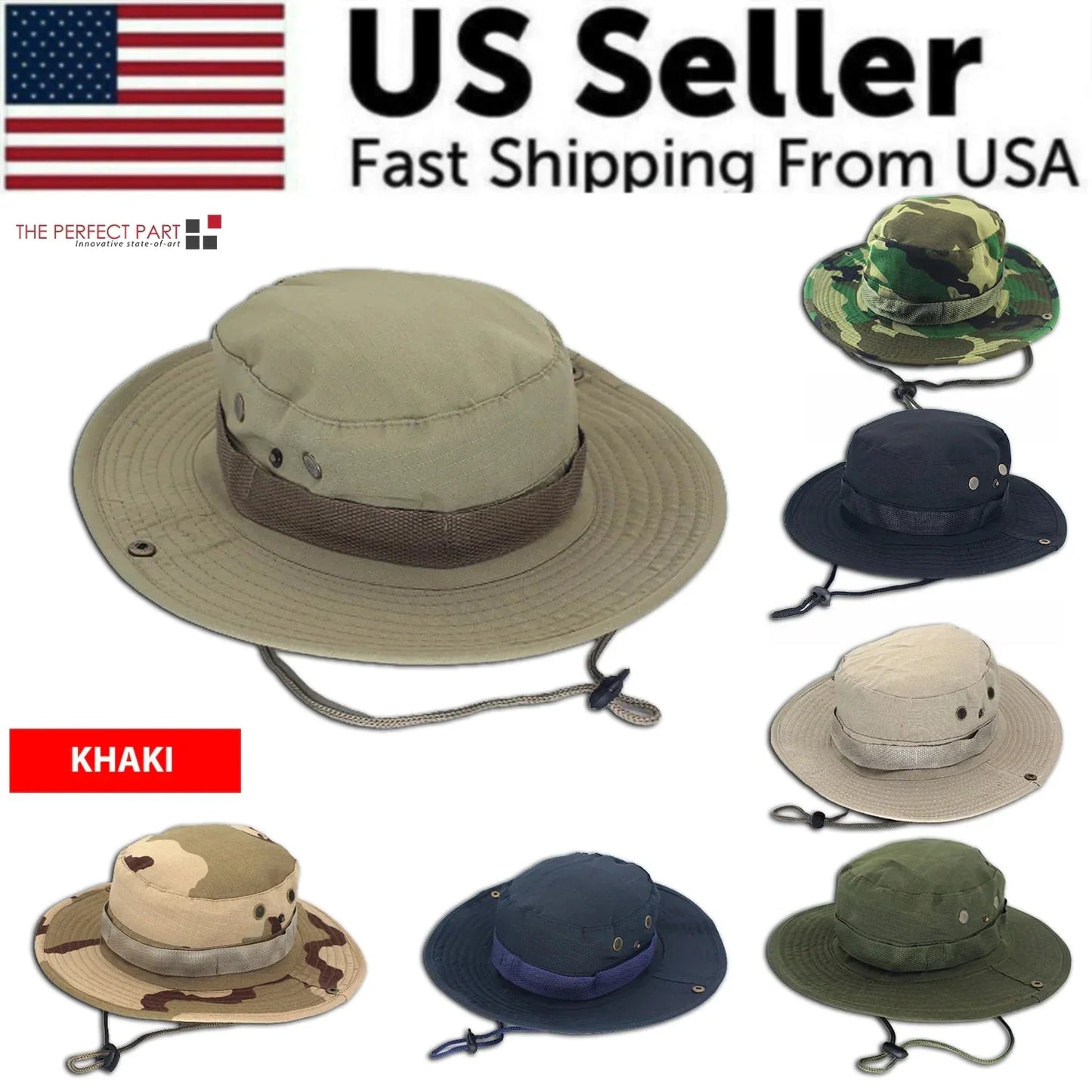 Boonie Bucket Hats Outdoor Fishing Hunting Wide Brim Mesh Camo Safari Sun Cap Anti Spier