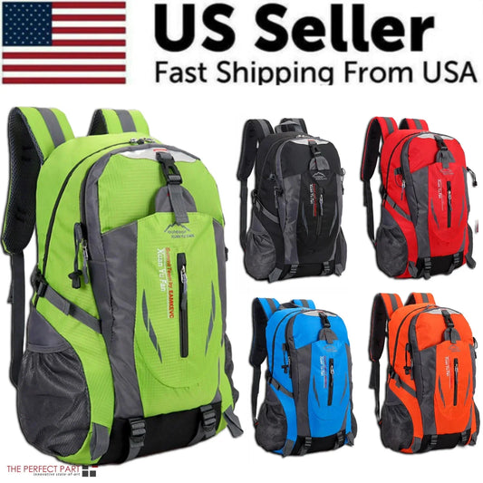 40L Men Women Travel Backpack Rucksack Camping Laptop Hiking School Book Bag USA Anti Spier