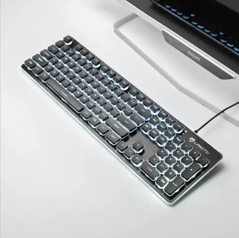 USB Wired Luminous Gaming Keyboard – Ideal for Home & Office Use Anti Spier