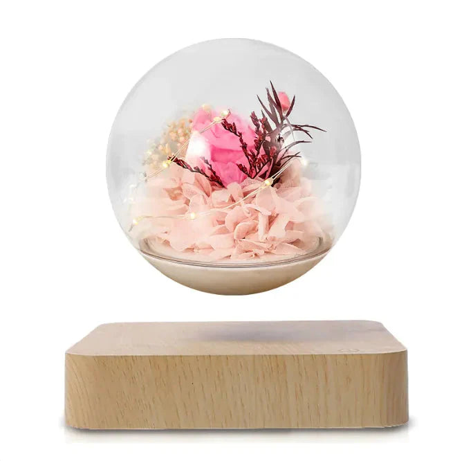 Home Desk Decoration Magnetic Levitation Perpetual Flower Ornament Anti Spier