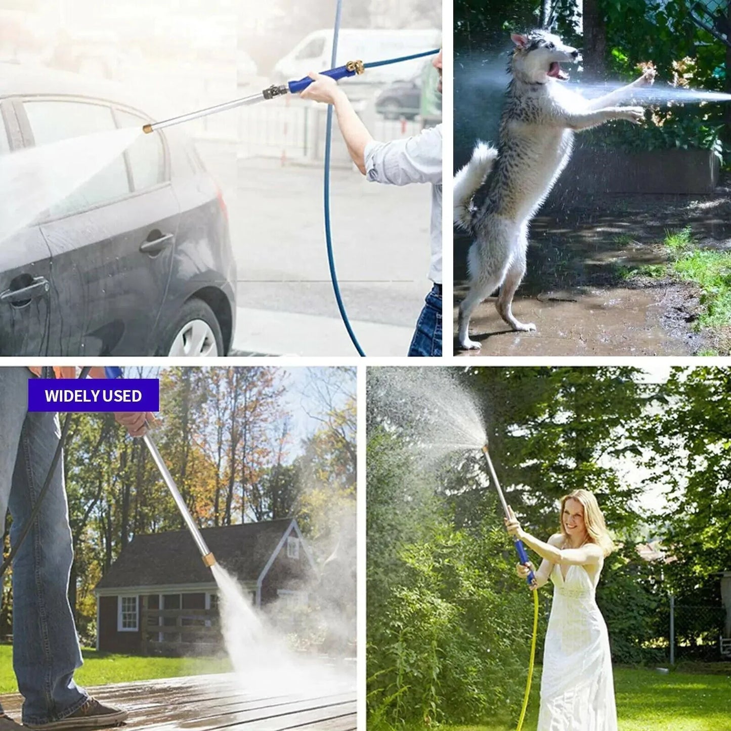 High Pressure Power Washer Water Spray Gun Nozzle Wand Attachment Garden Hose Anti Spier