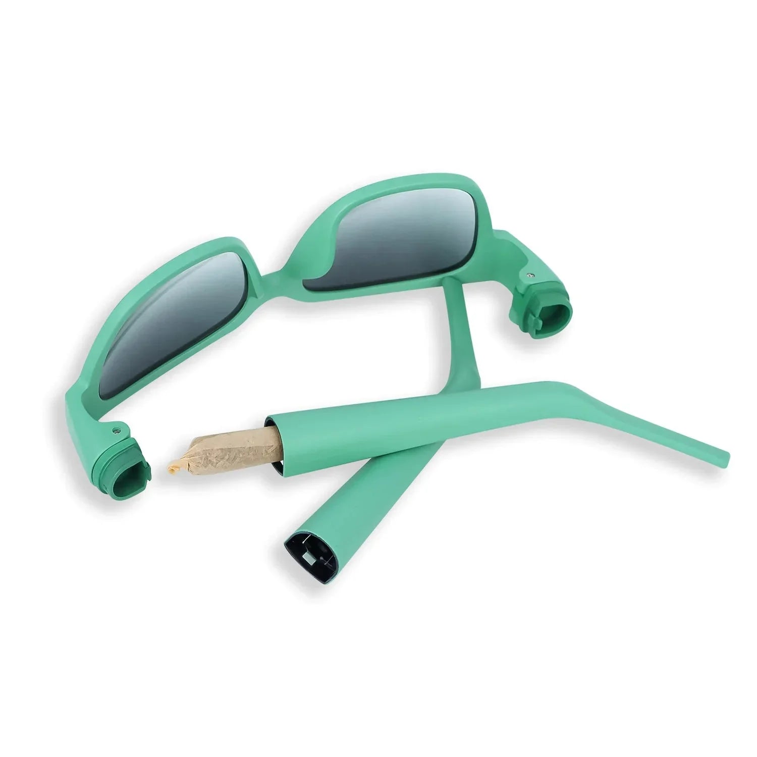 Sunglasses with Hidden Horn Tube Storage Anti Spier