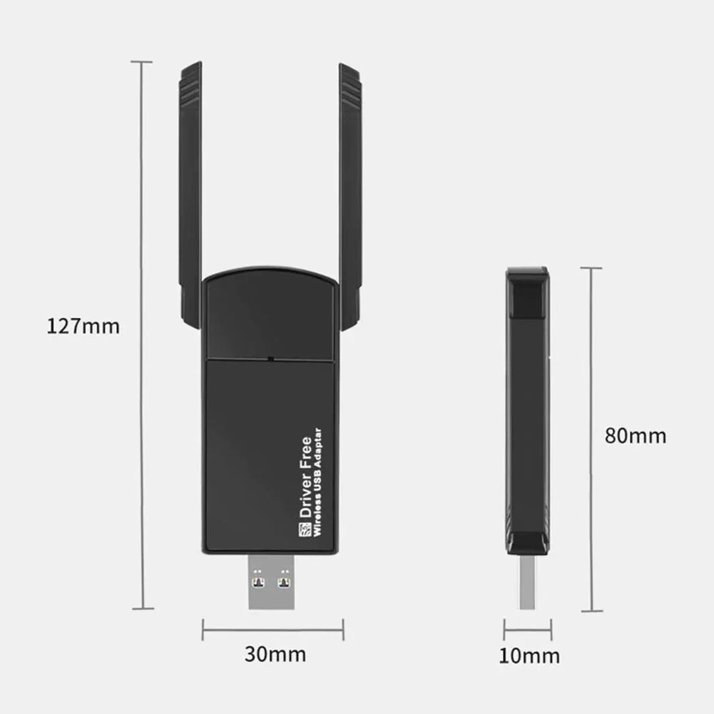 USB 3.0 Wireless WIFI Adapter 1300Mbps Long Range Dongle Dual Band 5Ghz Network Anti Spier