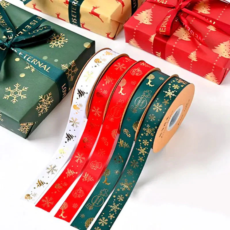 Ribbon Printed Christmas Design Decoration Gift Packing Anti Spier