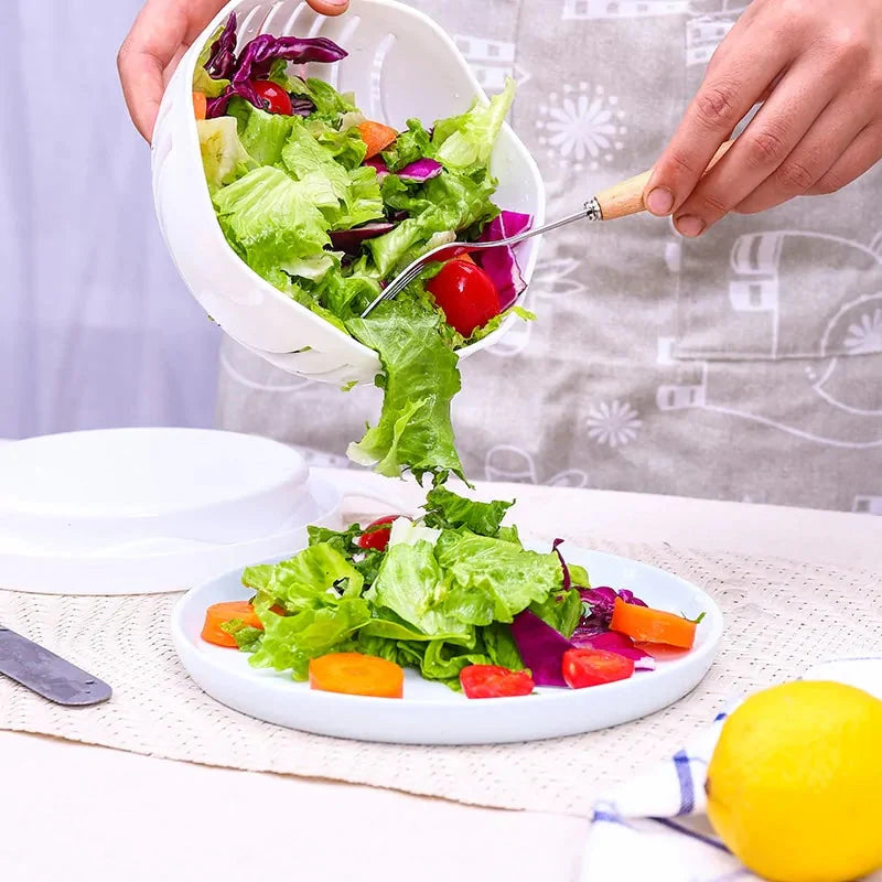Upgraded Salad Cutter Bowl Anti Spier