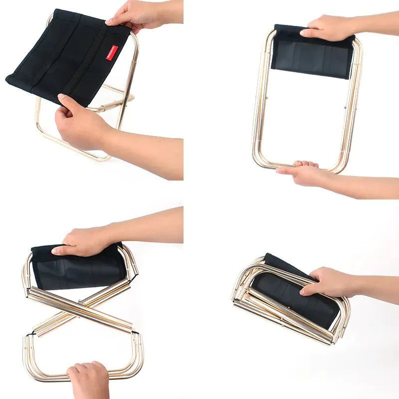 Outdoor Folding Chair - 7075 Aluminum Fishing Stool Anti Spier