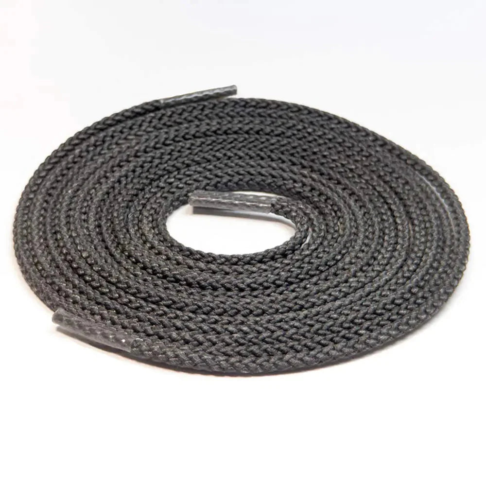 IRONLACE Unbreakable Round Bootlaces - Indestructible, Waterproof & Fire Resistant Boot & Shoe Laces 96-Inch Black Anti Spier
