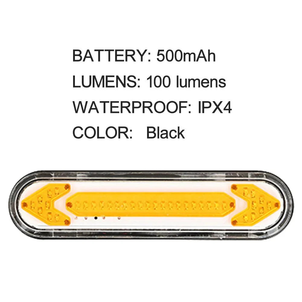 Smart Auto Brake Sensing Light Bicycle Wireless Turn Light Anti Spier