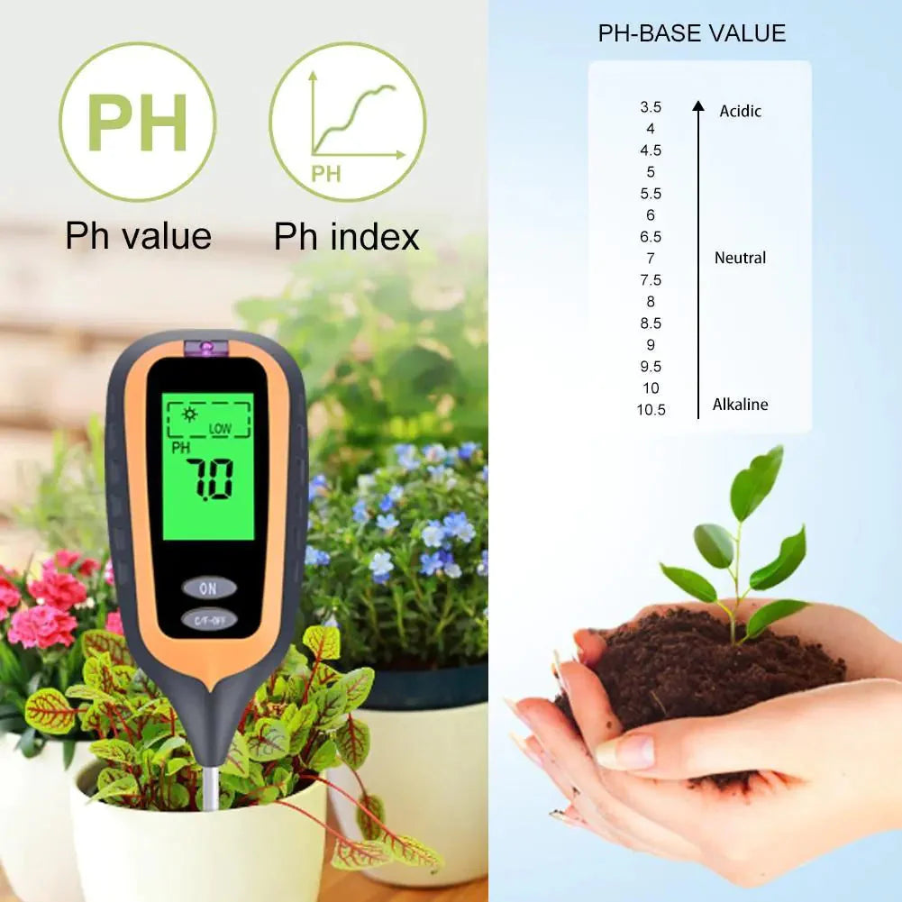 Soil Moisture and pH Meter Testing Instrument Anti Spier