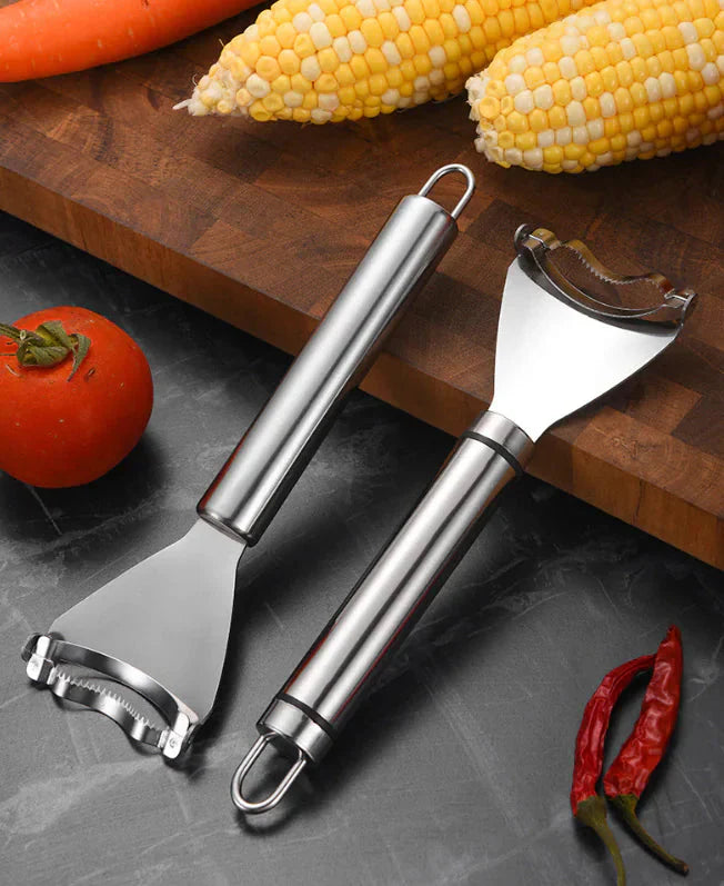 2x Corn Cob Peeler Stainless Steel Thresher Stripper Remover Kitchen Cutter Tool Anti Spier