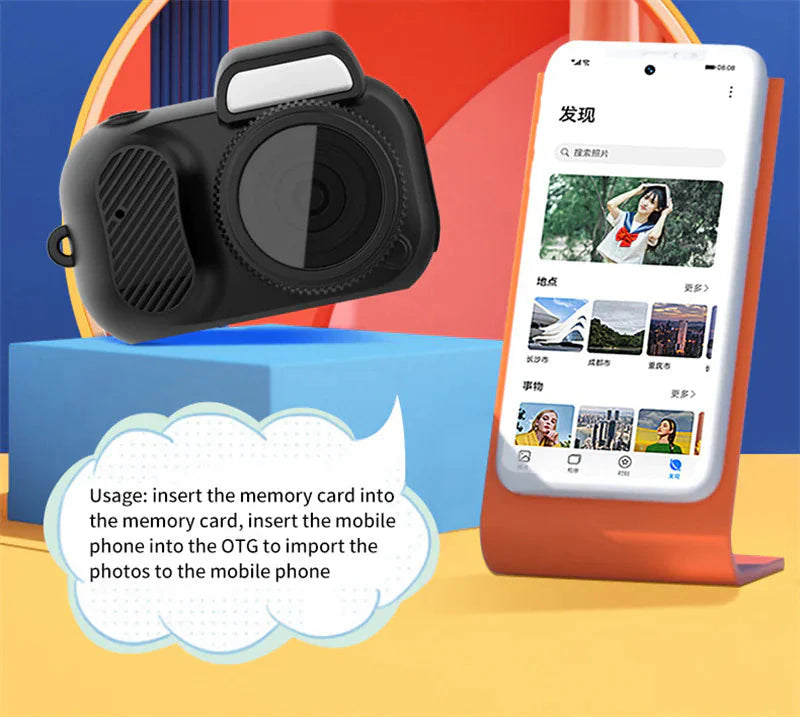 Compact 1080p HD Retro Mini Camera - Perfect Pocket-Sized Gift for Any Occasion! Anti Spier