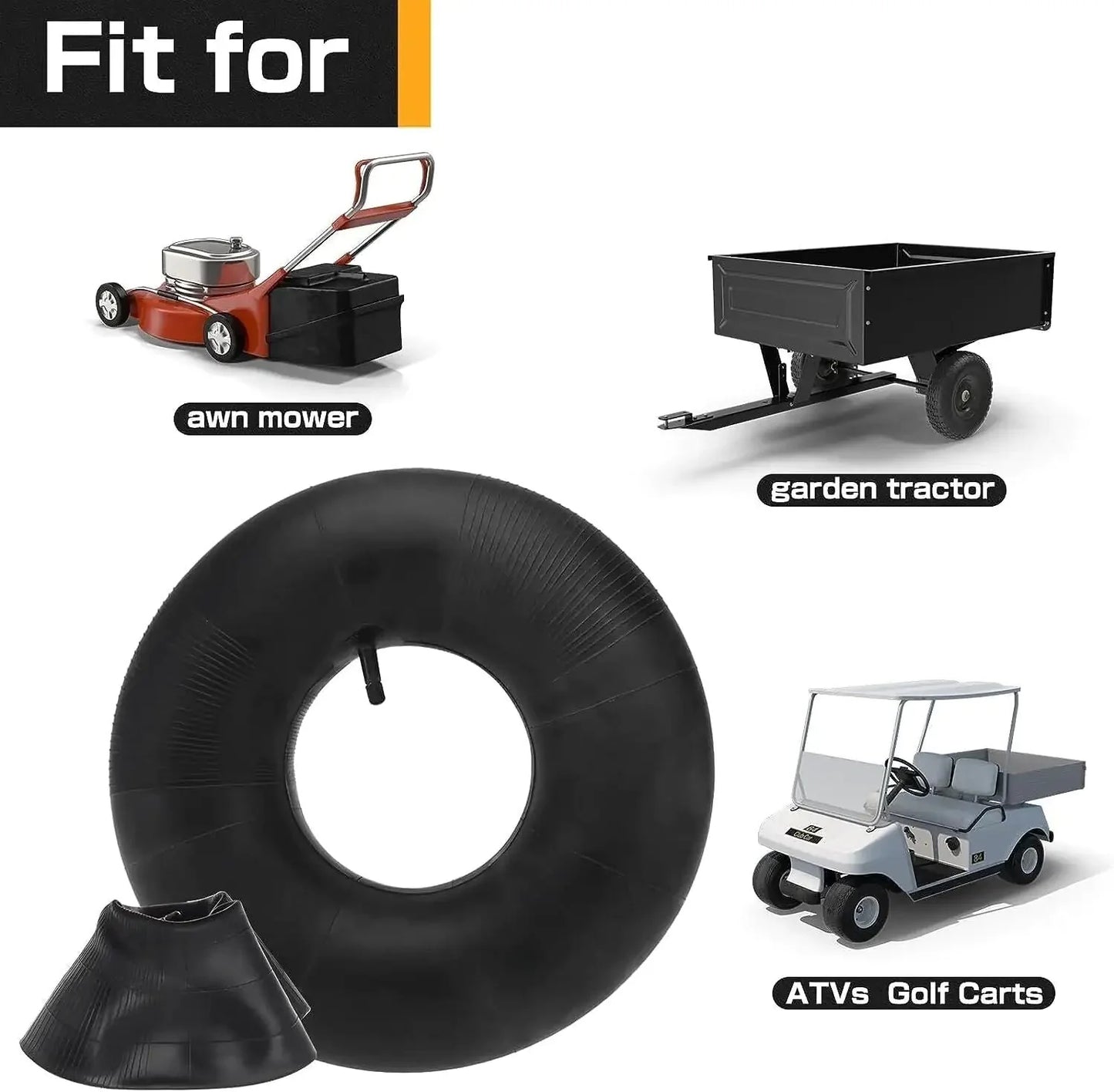 2PCS 15x6.00-6 Lawn Mower Tire Inner Tubes 15X6-6, 15X6x6, 15/6x6 TR13 Valve ATV Anti Spier