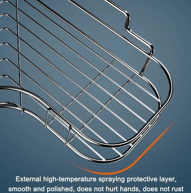 Shower Caddy Shelf Bathroom Corner Bath Storage Holder Organizer Triangular Rack Anti Spier