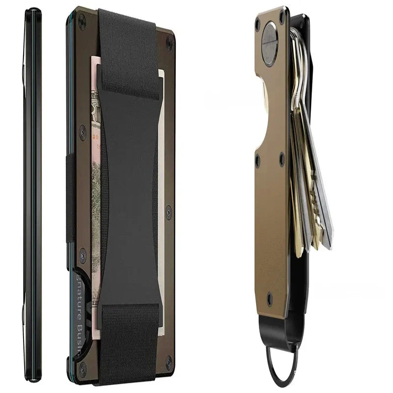 New Metal Card Bag Carbon Fiber Wallet Wallet RFID Anti-theft Swiping Blocking Technology Anti Spier