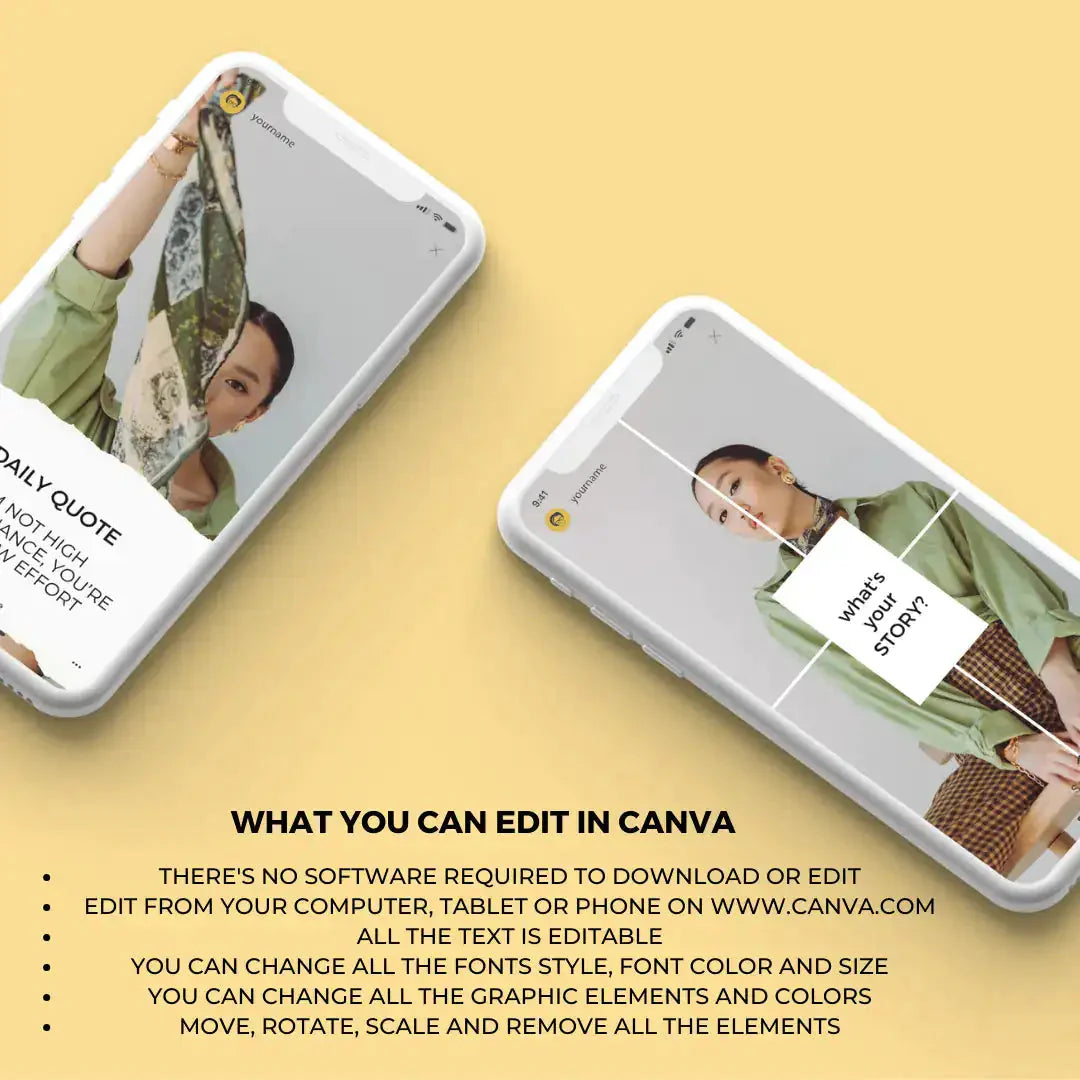 Downloadable Instagram Story 100 Template Anti Spier