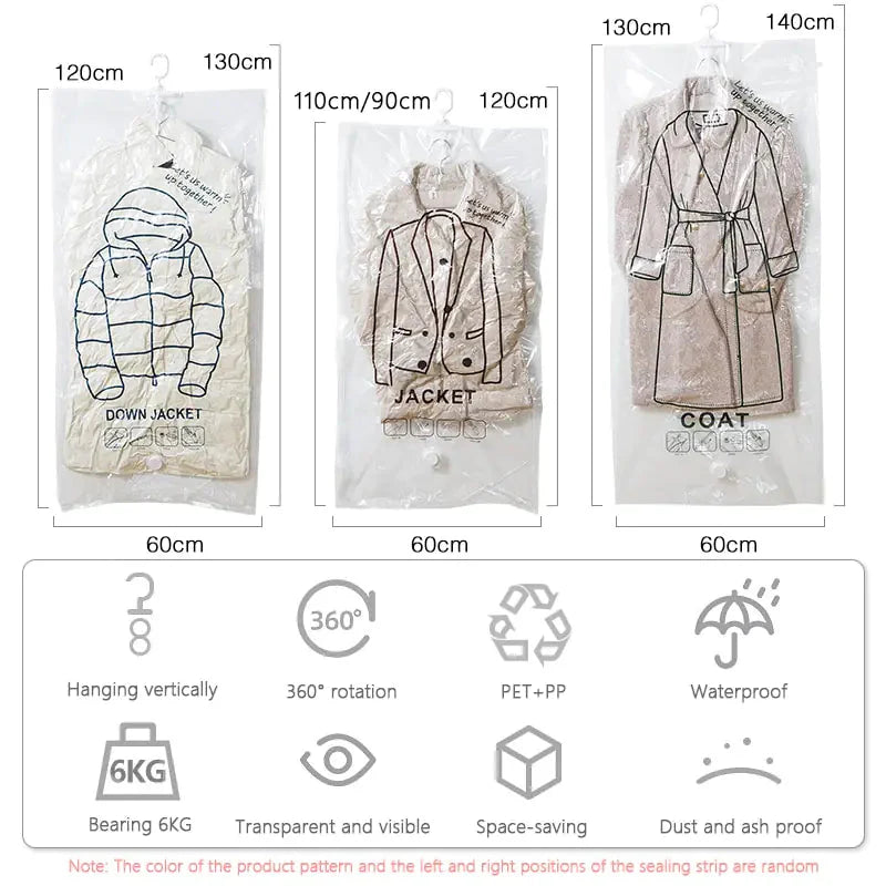 Closet Hanging Organizer Vacuum Bag Anti Spier