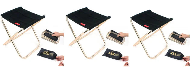 Outdoor Folding Chair - 7075 Aluminum Fishing Stool Anti Spier