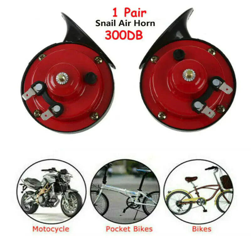 2PC 12V 300DB Super Loud Train Air Horn Waterproof Motorcycle Car Truck SUV Boat Anti Spier