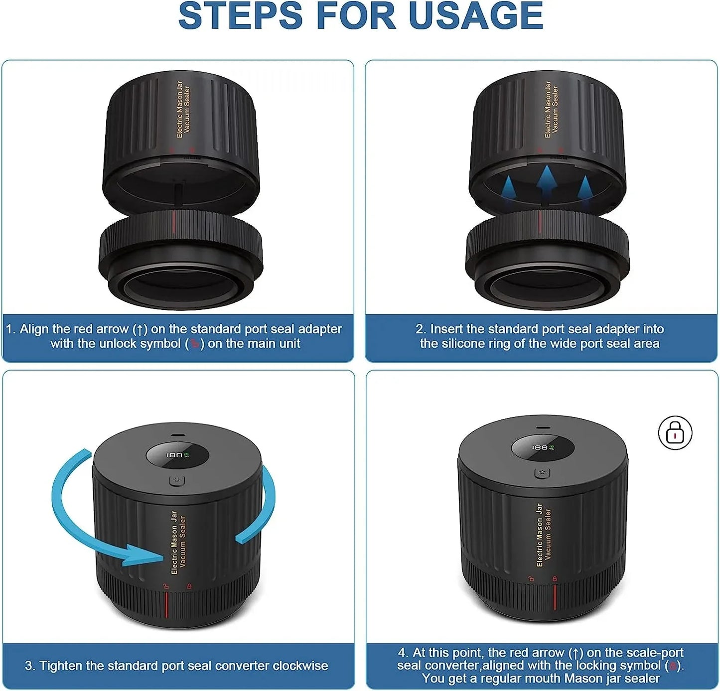 Seal Away Jar Vacuum Sealer Anti Spier