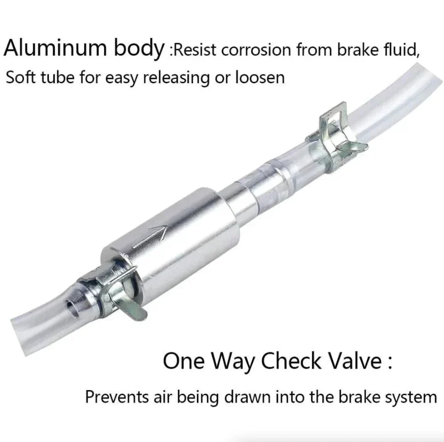 Car Motorcycle Clutch Brake Bleeder Hose One Way Valve Tube Bleeding Tool Set US Anti Spier