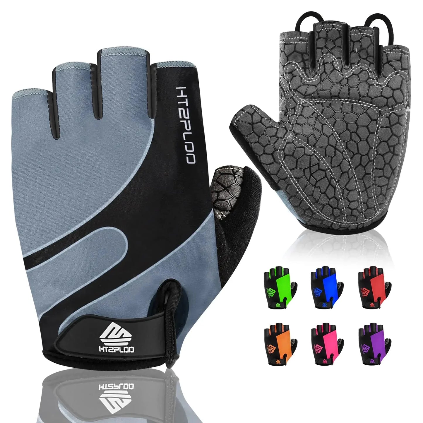 Bike Gloves Cycling Gloves Biking Gloves Bicycle Gloves for Men Women with Anti-Slip Shock-Absorbing Pad,Light Weight Half Finger Gloves for Cycling Workout Training Outdoor Black&gray X-Large Anti Spier