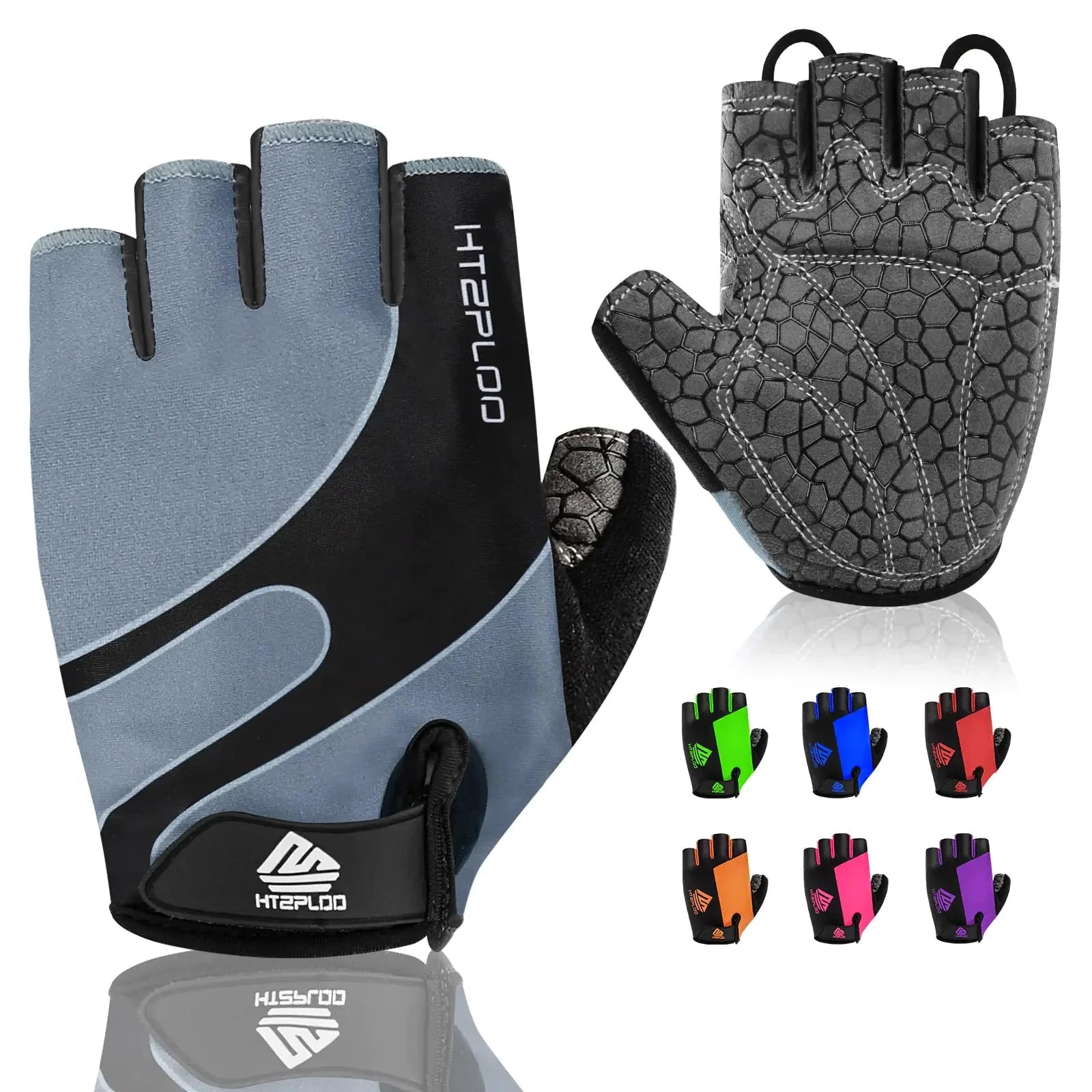 Bike Gloves Cycling Gloves Biking Gloves Bicycle Gloves for Men Women with Anti-Slip Shock-Absorbing Pad,Light Weight Half Finger Gloves for Cycling Workout Training Outdoor Black&gray X-Large Anti Spier