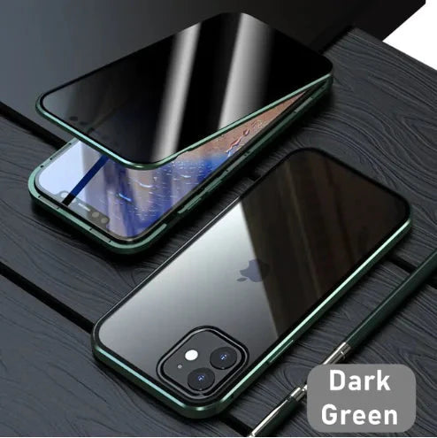 Glass Privacy Metal Phone Case iphone Anti Spier