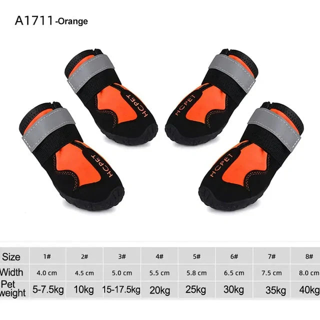 Waterproof Reflective Dog Boots Anti Spier