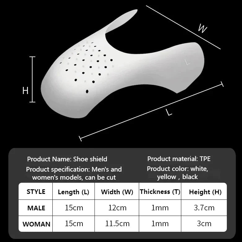 5 Pairs Shoe Protector Anti Crease Force Fields Cover Toe Cap Creasing Decreaser Anti Spier