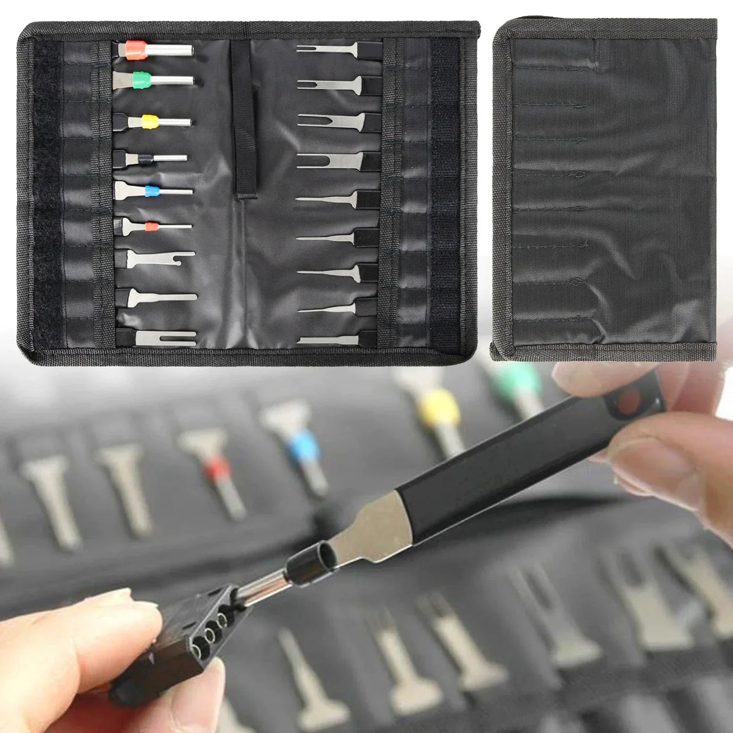 18Pcs Heavy Duty Thick Car Terminal Removal Kit Wire Connector Pin Release Tool Anti Spier