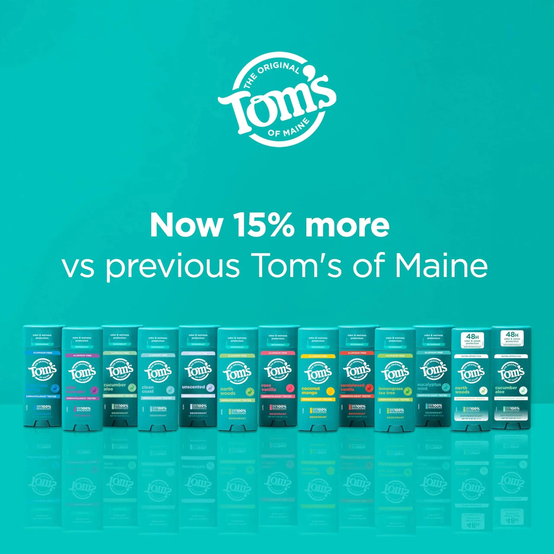 Tom’s of Maine Clean Coast Aluminum Free Natural Deodorant For Women & Men | Goes on Clear | Odor & Wetness Protection | Naturally Derived and Moisture-Locking Ingredients | 3.25 oz 3.25 Ounce (Pack of 1) Anti Spier