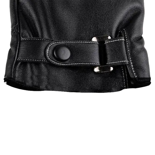 Autumn Warmth Stylish Vegan Leather Touch Smart Gloves Anti Spier