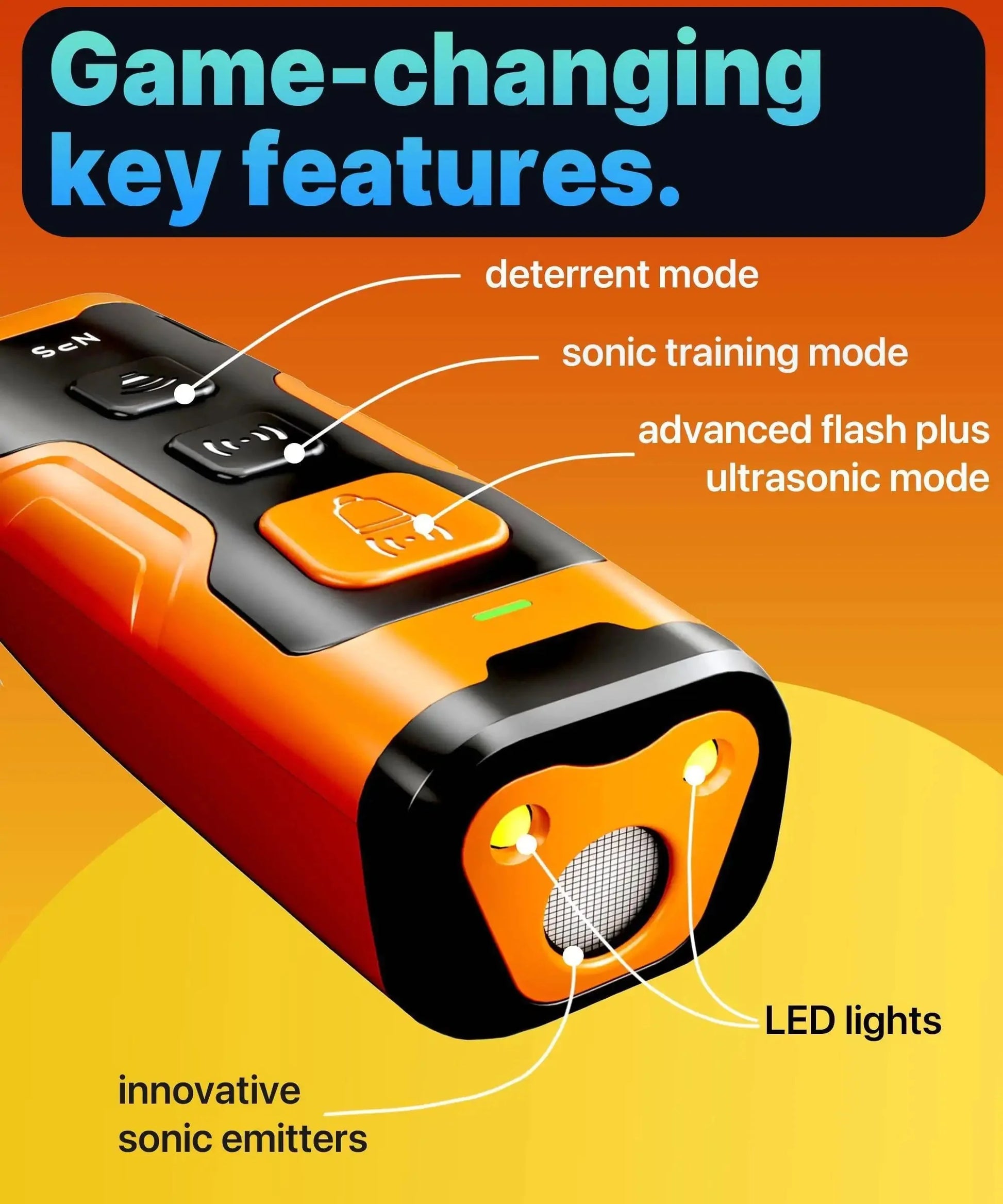 Dog Bark Deterrent Device Stops Bad Behavior No Need Yell Long Range Ultrasonic Anti Spier