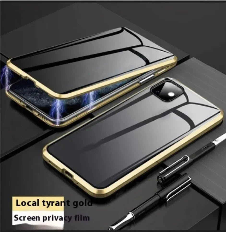 Magnetic Privacy Glass Phone Case with Anti-Peep Protection iphone Anti Spier