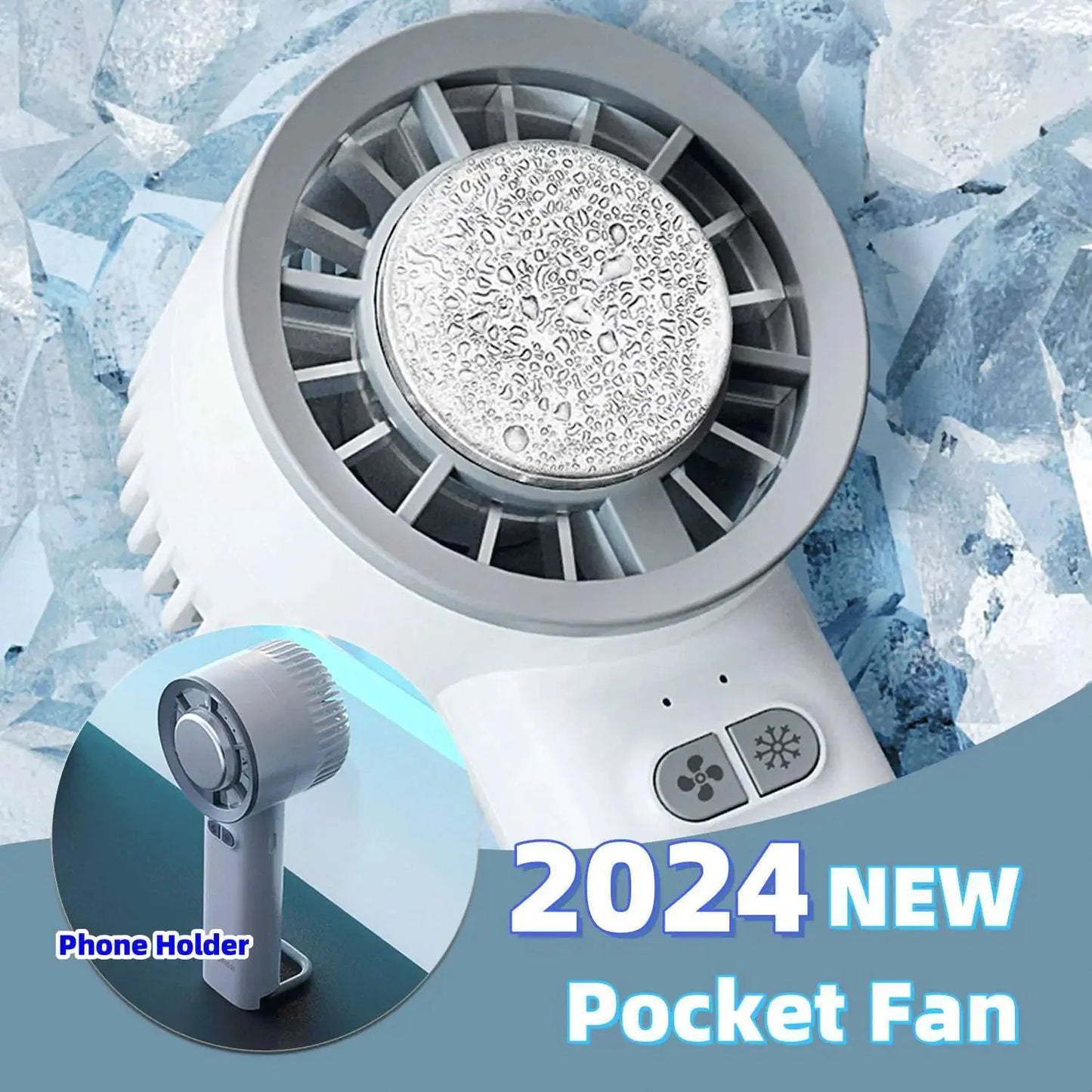 2024 Summer Gadget Handheld Turbo Jet Fan Mini Portable Ice Cold Fan Generation Brushless Motor Wind High Speed Duct Fans Violent Blower Anti Spier