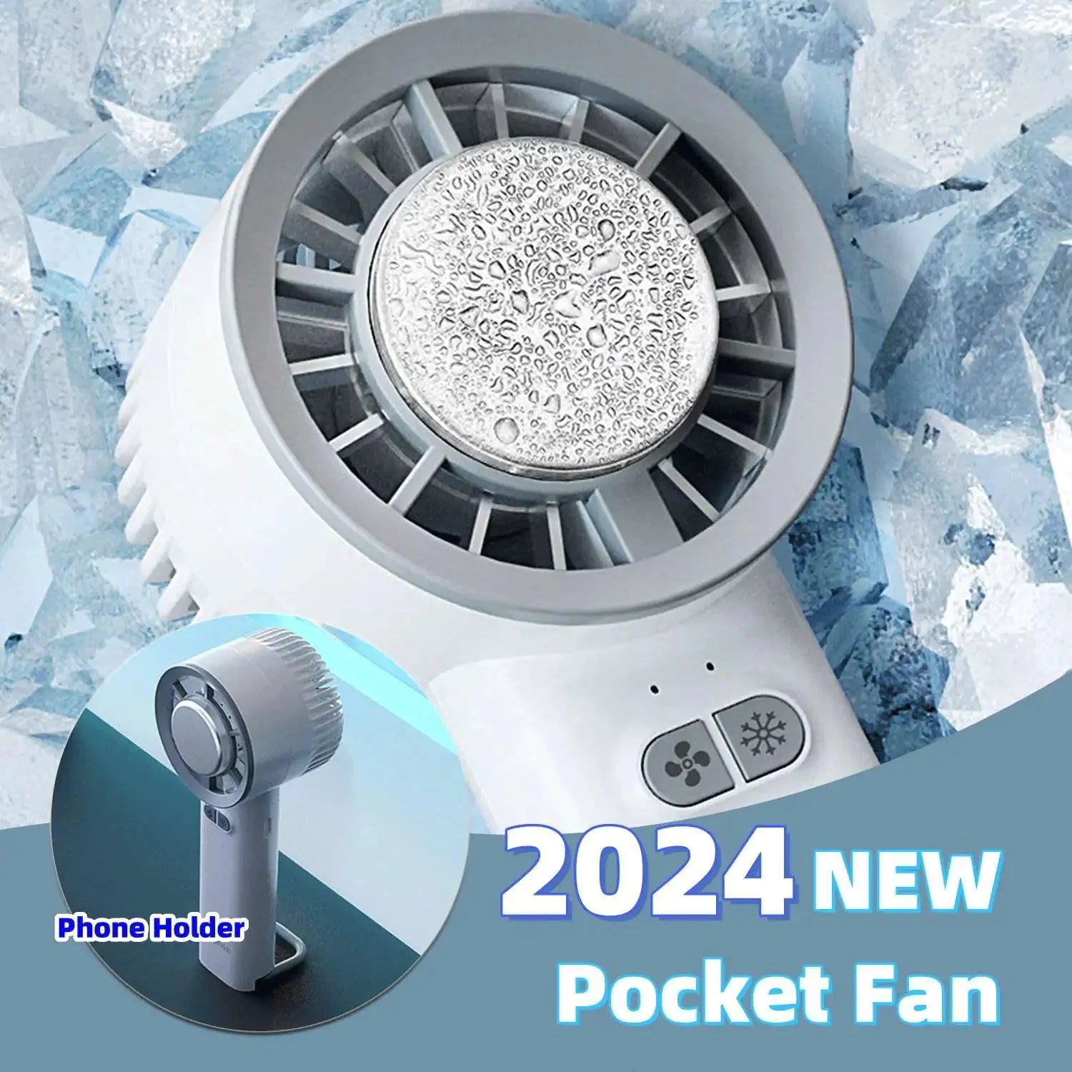 2024 Summer Gadget Handheld Turbo Jet Fan Mini Portable Ice Cold Fan Generation Brushless Motor Wind High Speed Duct Fans Violent Blower Anti Spier